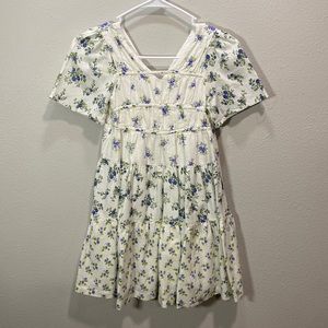 Zara Floral Linen Dress Size 11-12